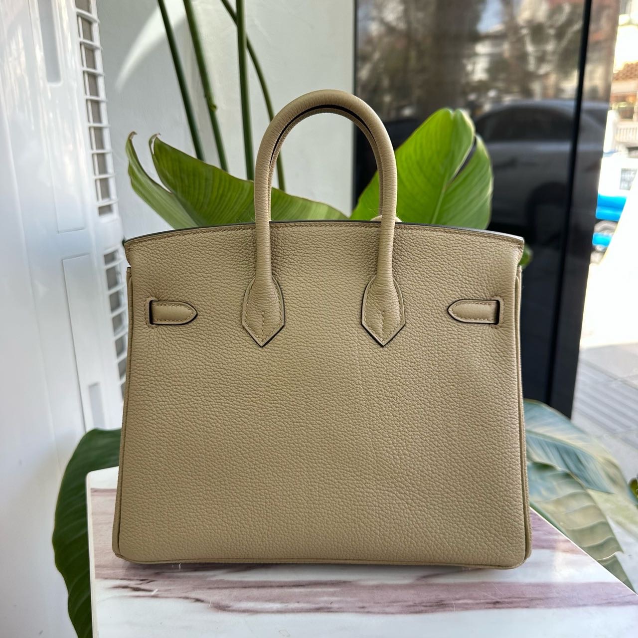 Hermes 爱马仕 8Q马尔法米色birkin25/BK25 银扣 Togo皮 K刻 全套 缩略图