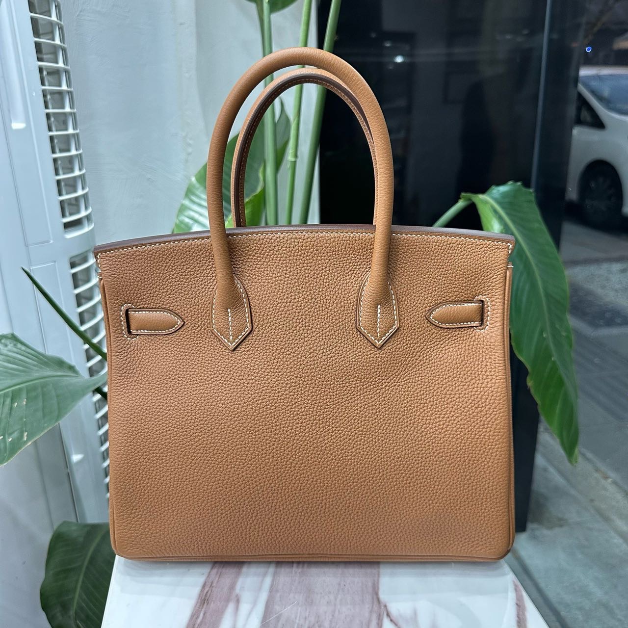 Hermes 爱马仕 金棕内拼柠檬黄birkin30/BK30 金扣 togo皮 Y刻 全套有票 缩略图