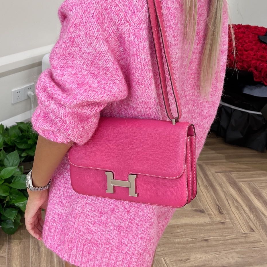 Hermes 爱马仕 Constance 26 elan E5 糖果粉 银扣  康康  epsom皮 银扣  比普通康康容量更好  超级少见！   框Q刻！ 缩略图