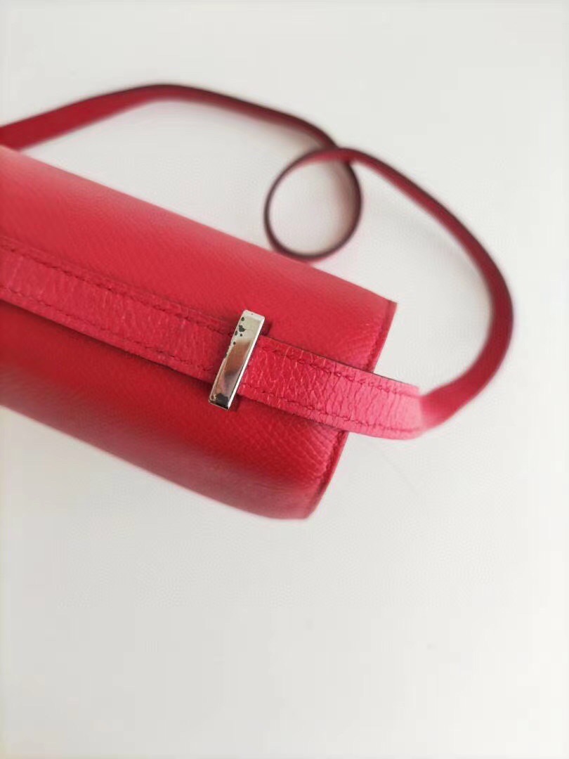 Hermes  爱马仕 康康 Constance Elan26cm   非常稀有的款式～红色银扣  epsom皮，银扣   价格温柔 缩略图