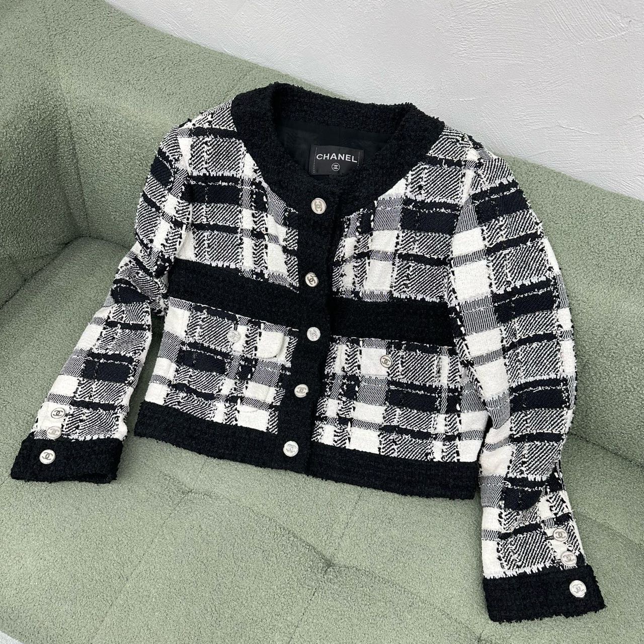 Chanel 毛呢开衫外套 38码