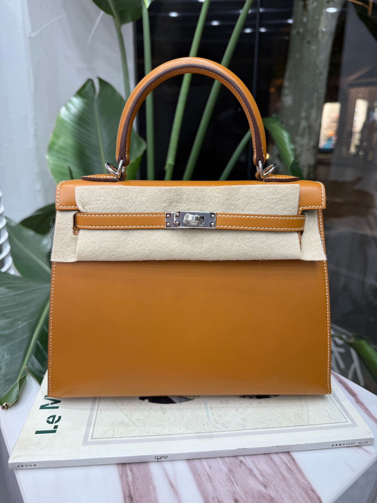 Hermes 爱马仕 kelly25 沙滩金 银扣 Butler皮 Z刻 全套无票