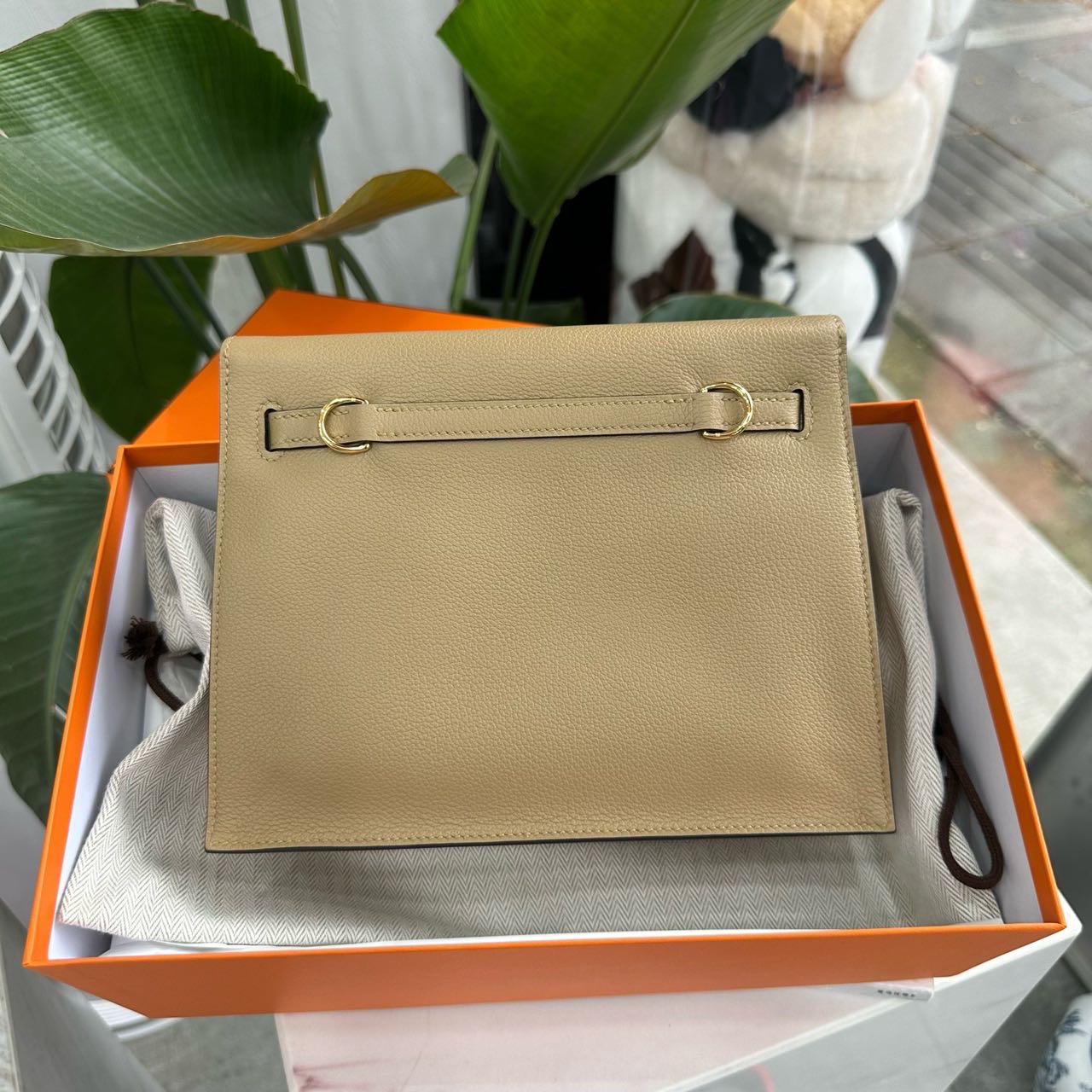 Hermes 爱马仕 1C尘埃色Kelly danse 金扣 evercolor皮 W刻 全套 缩略图