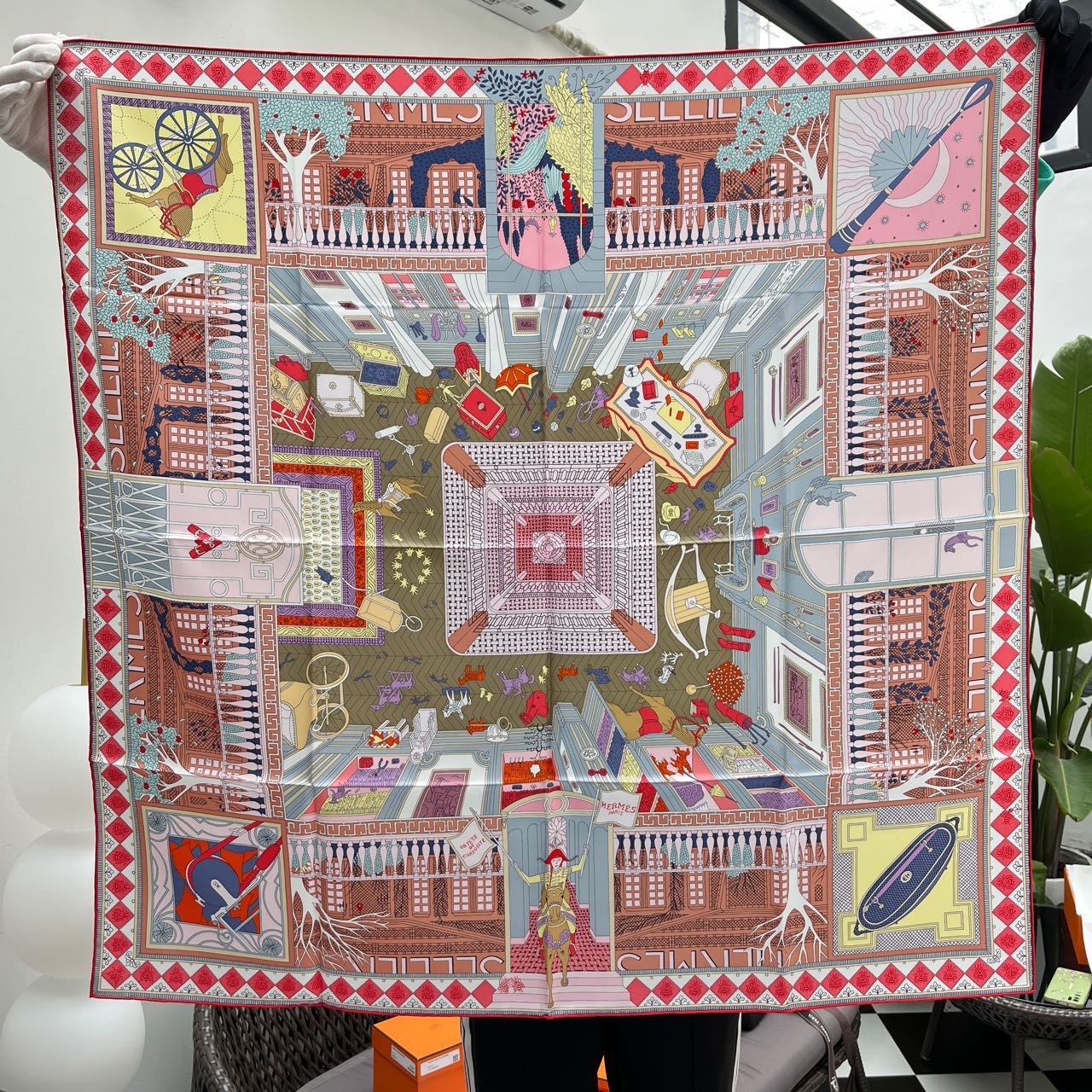 Hermes 新款9090丝巾  带盒子 可配纸袋
