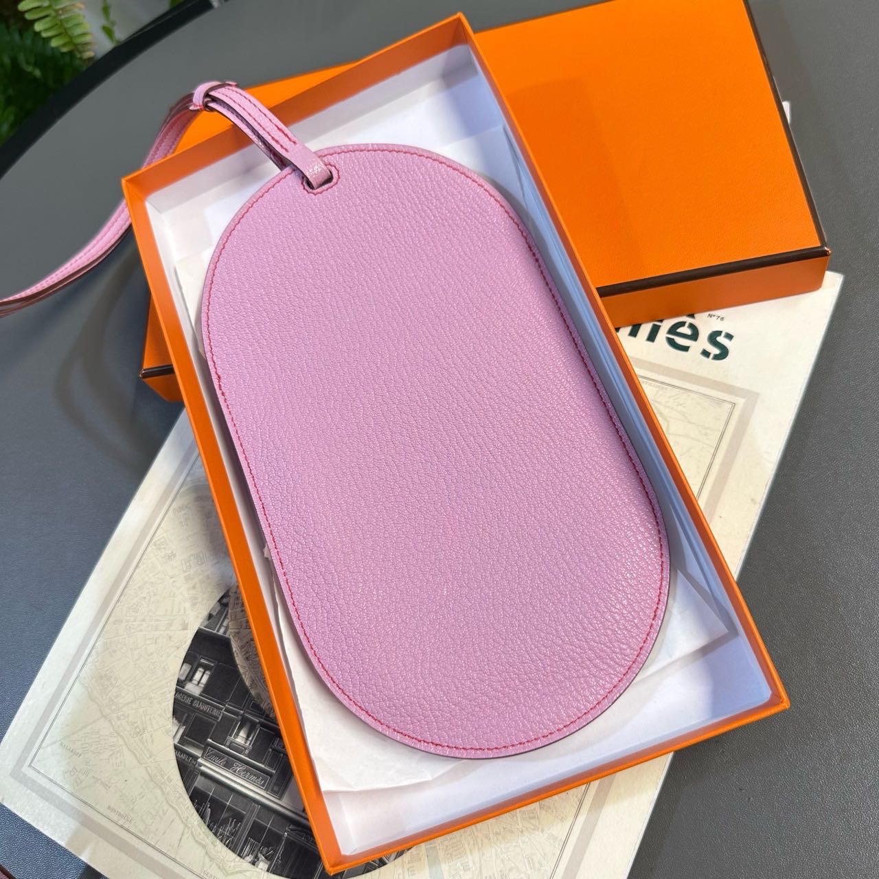 Hermes 爱马仕 x9锦葵紫手机包 山羊皮 Z刻带盒子带票 缩略图