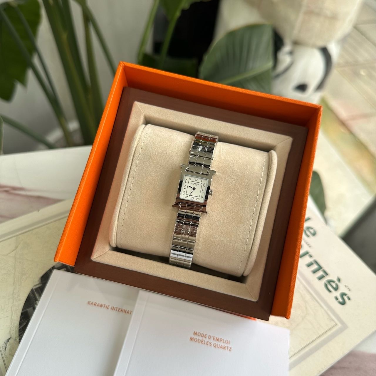 Hermes 贝母盘H腕表 17mm 带盒子保卡