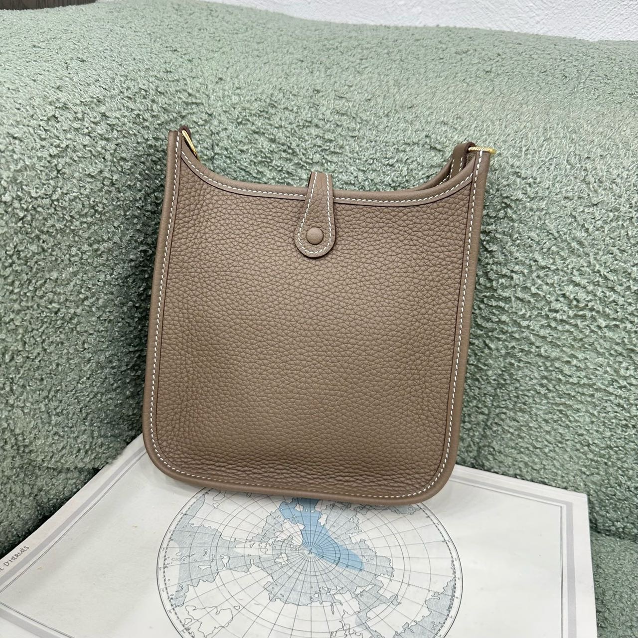 Hermes 爱马仕大象灰mini evelyne TC皮 K刻 全套 缩略图