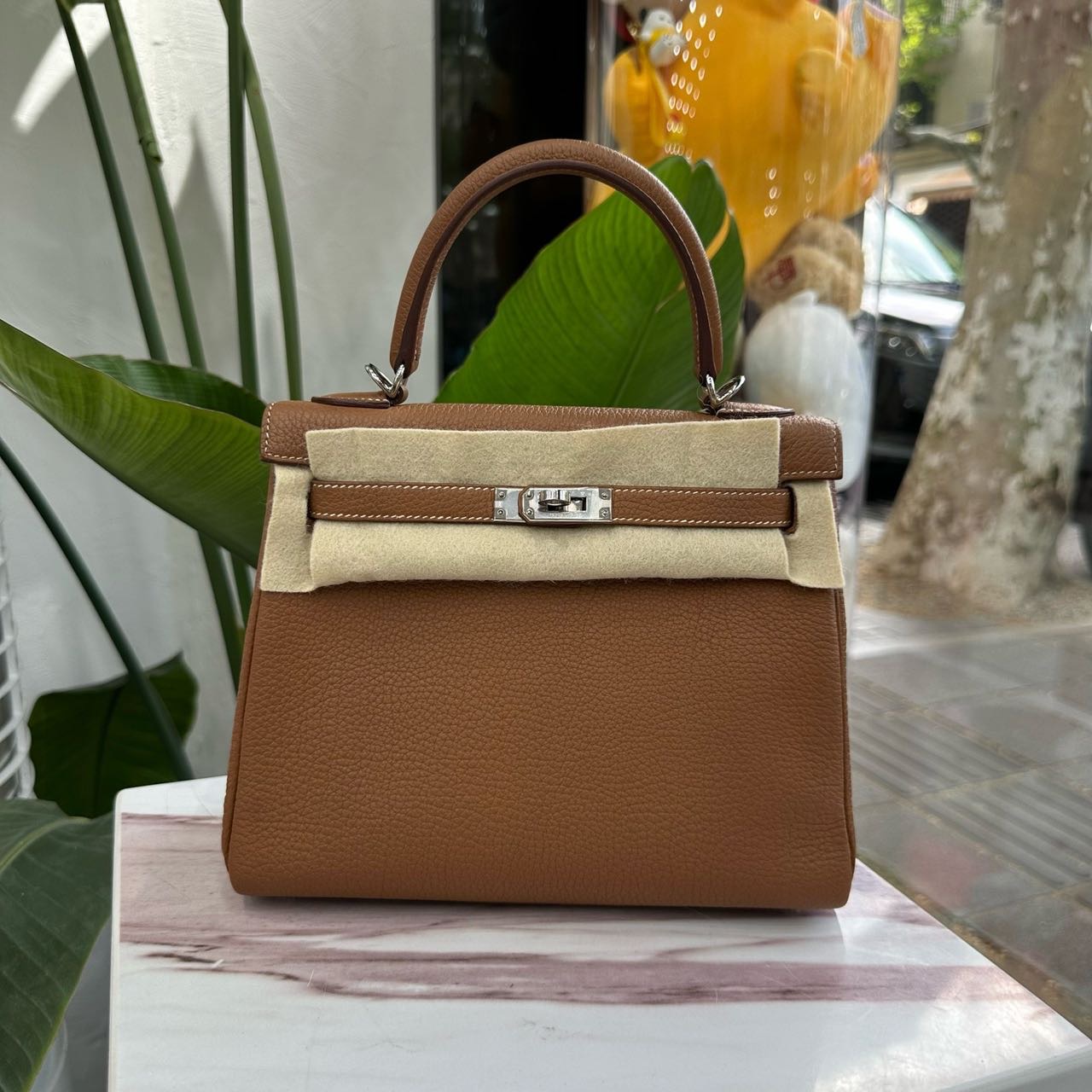 Hermes 爱马仕 金棕Kelly25 银扣 Togo皮 Z刻 全套无盒