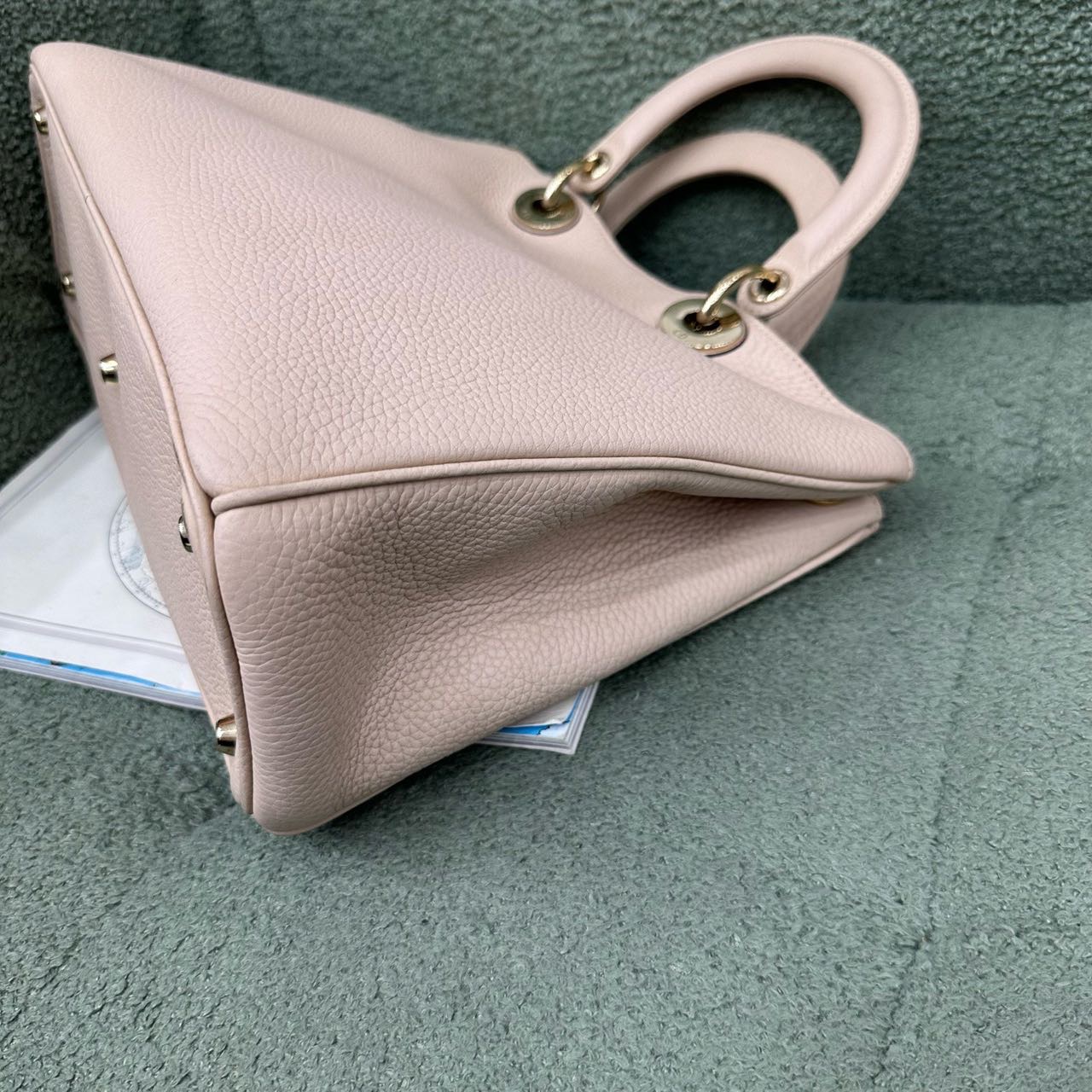 A级 Dior 迪奥 裸粉色vip手提斜挎包 13年 缩略图