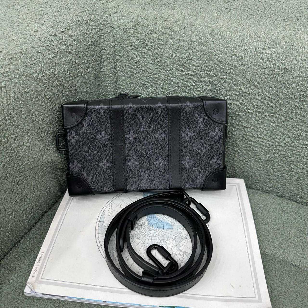 A级 LV 路易威登 黑老花盒子包 20年