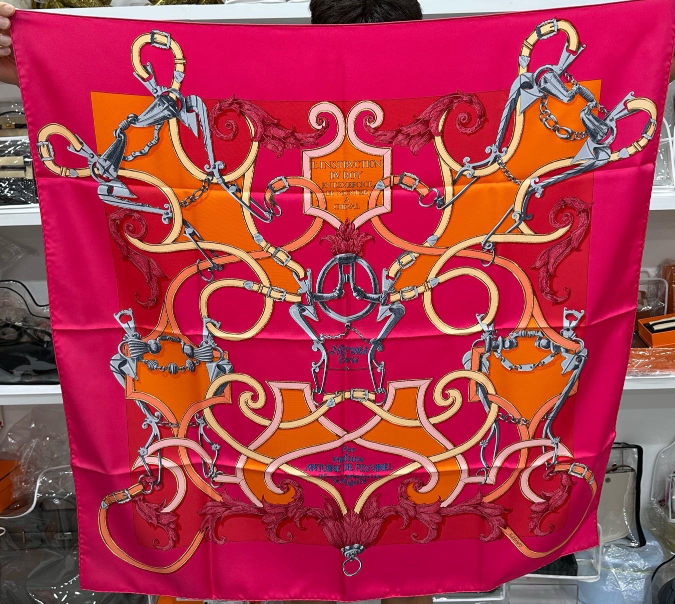 N级 Hermes 100%真丝90丝巾 带盒子