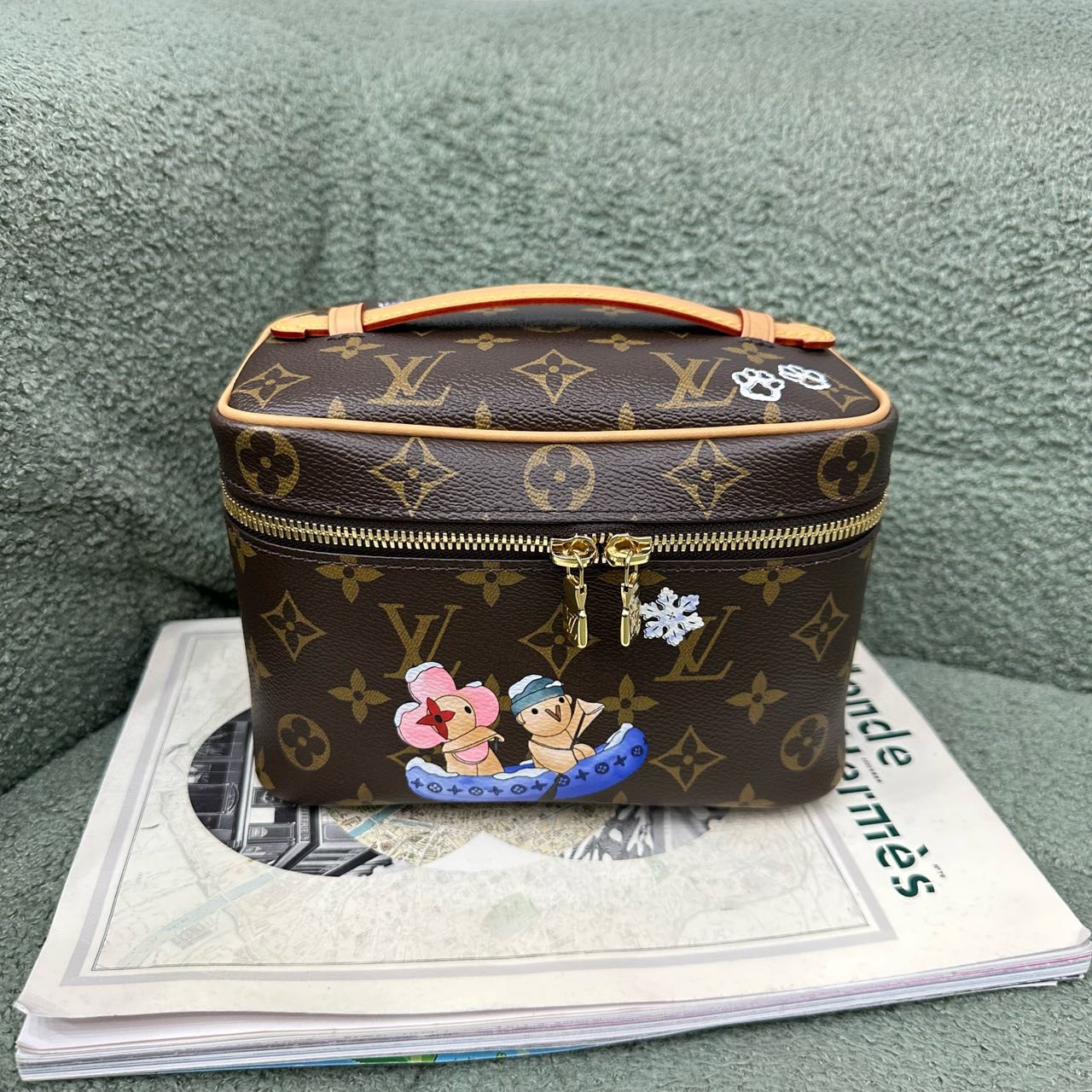 S级 LV 路易威登 老花圣诞限量盒子包/化妆包 芯片款