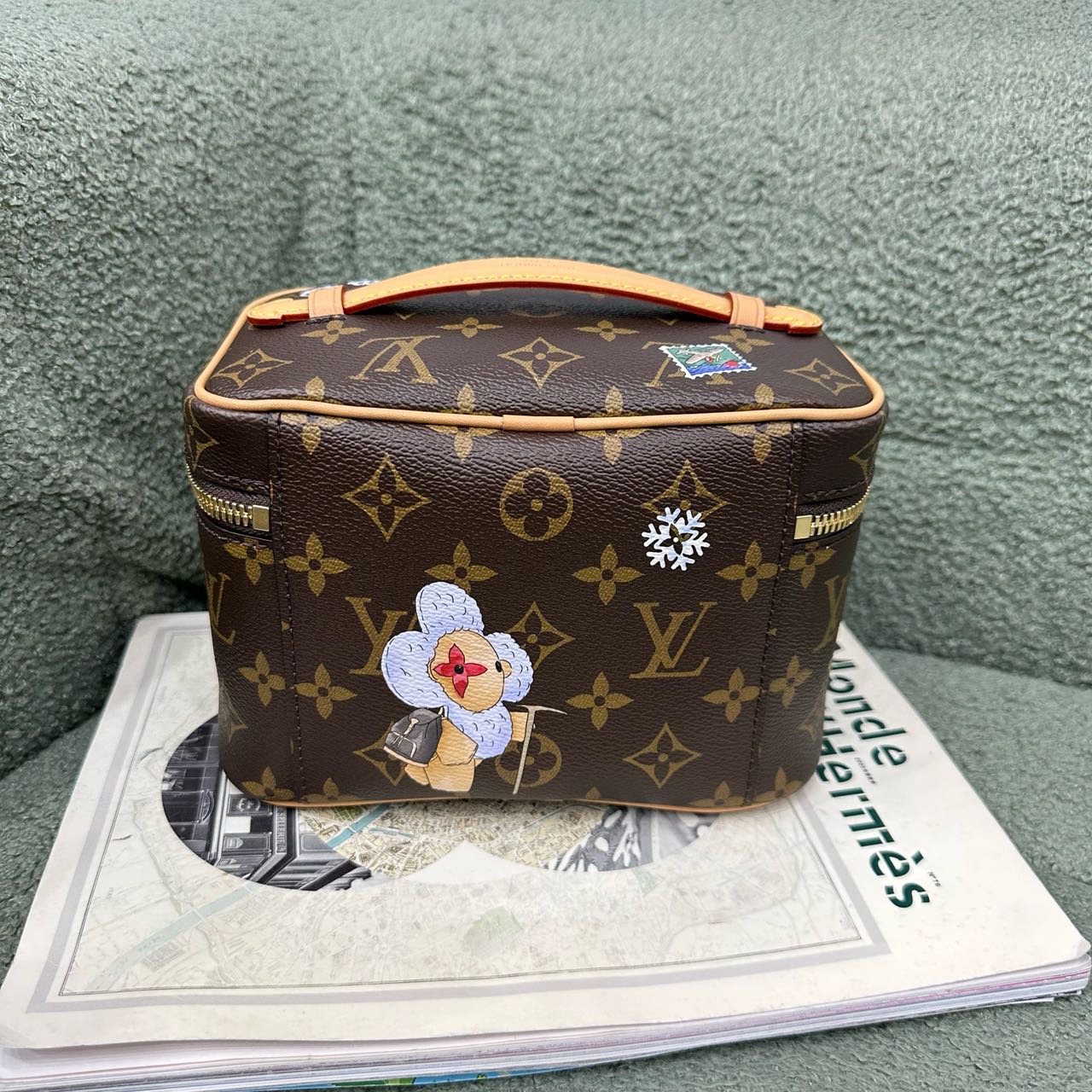 S级 LV 路易威登 老花圣诞限量盒子包/化妆包 芯片款 缩略图