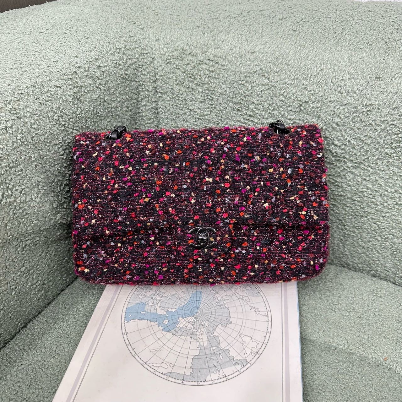 A级 Chanel 香奈儿 毛呢cf 中号 26开 缩略图