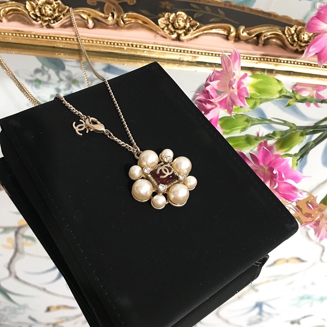 Chanel  复古做旧款珍珠宝石💠钻石项链  价格超好  搁置孤品