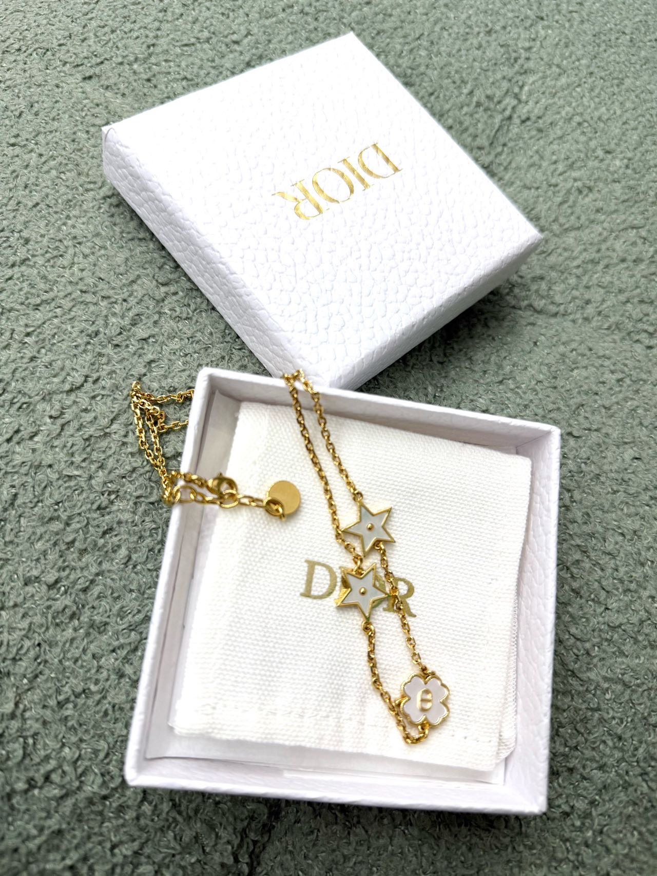 N级 Dior 星星四叶草 白贝母项链