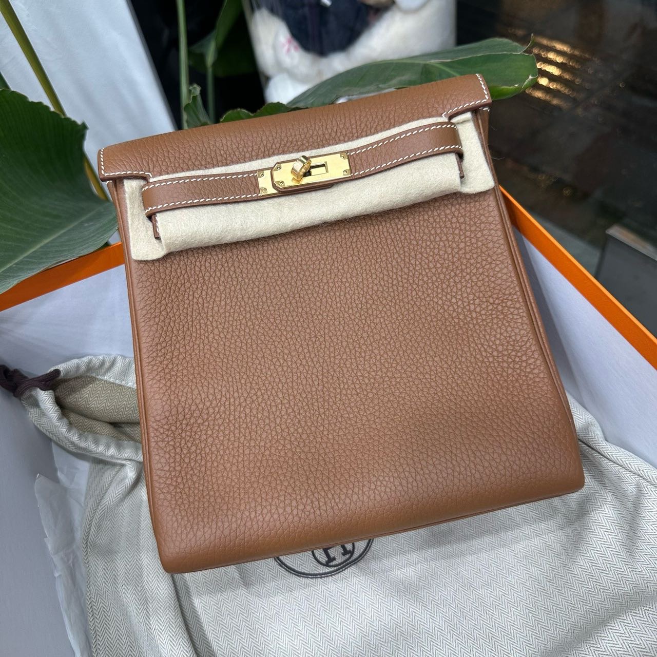 N级 Hermes 爱马仕金棕金扣Kelly ado TC皮 Z刻 全套无票绝版未使用成色 原膜都在好价带走