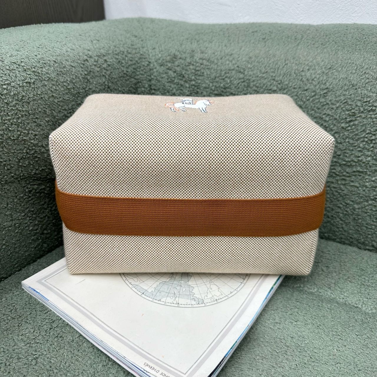 N级 Hermes 爱马仕帆布饭盒包 大号 带尘袋 缩略图