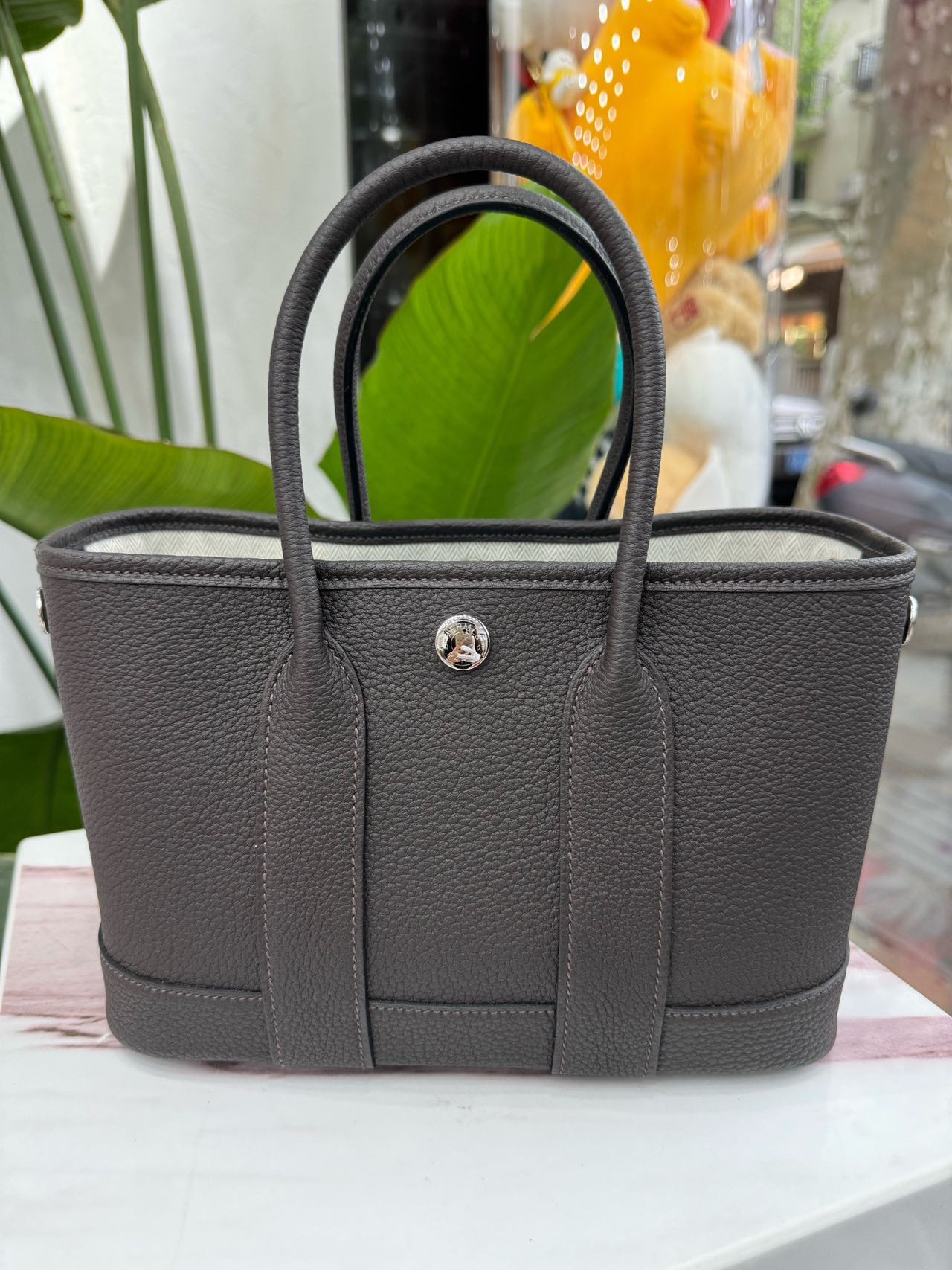 N级 Hermes 爱马仕爱马仕Mini Garden Party迷你花园乌木色 K刻全新全套