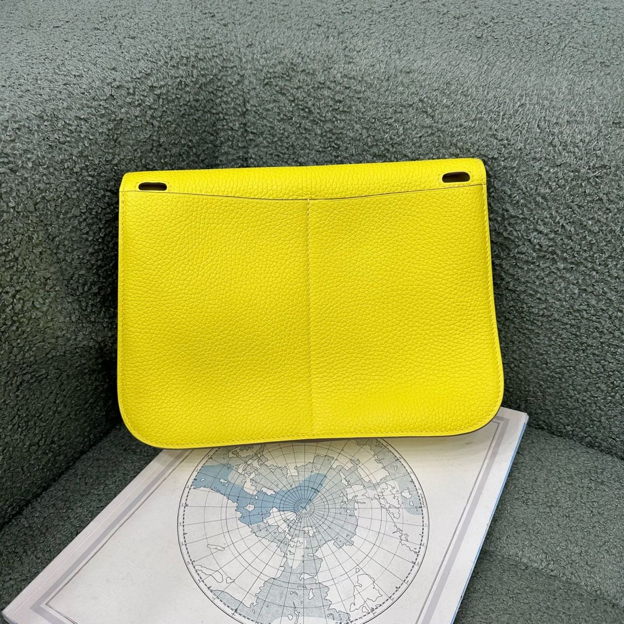 S级 Hermes 爱马仕柠檬黄halzan25 银扣 TC皮 U刻配件 毛毡 尘袋 缩略图