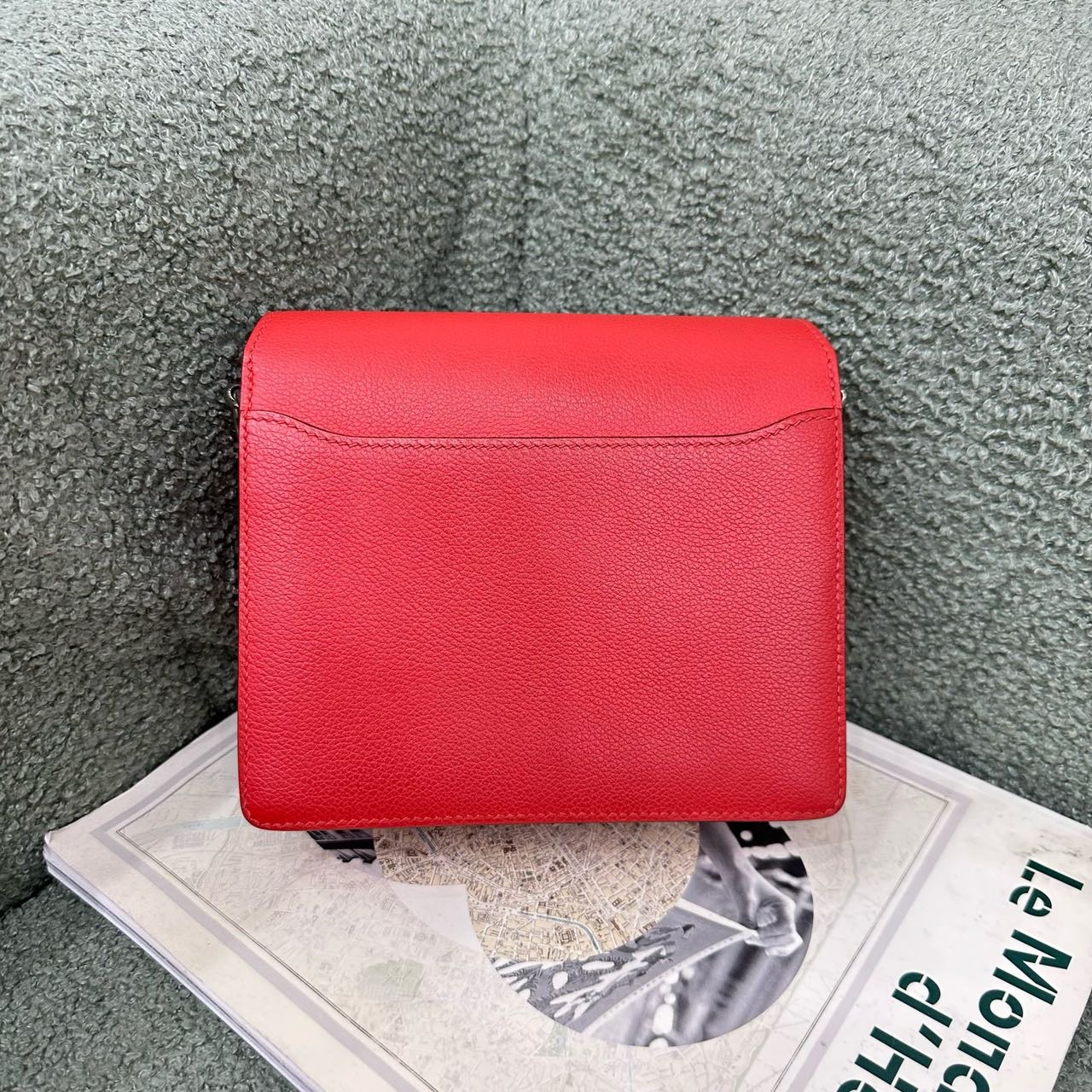 A级 Hermes 爱马仕草莓红mini roulis/猪鼻子 evercolor皮 A刻 缩略图
