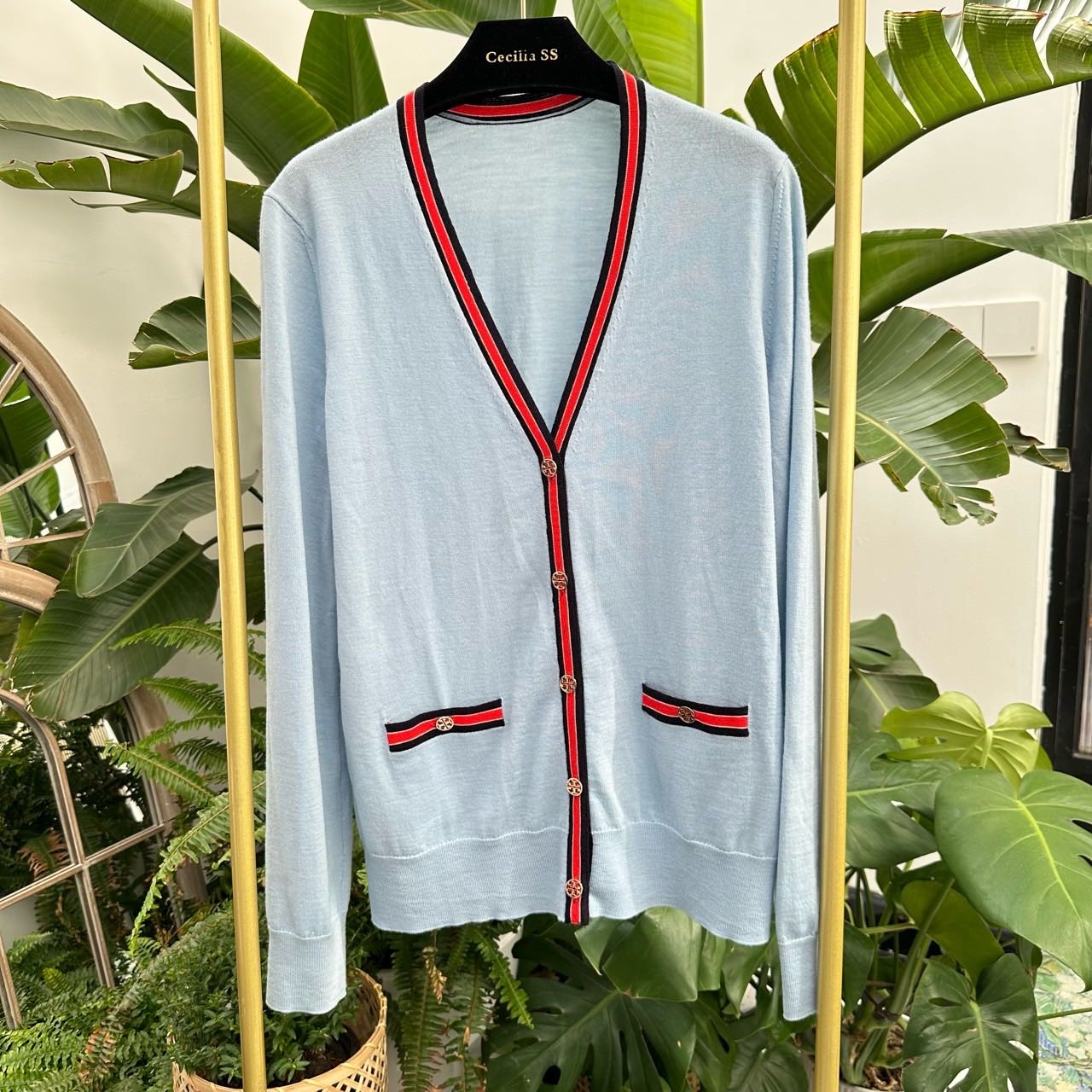 A级 Tory Burch  针织开衫外套 肩宽38cm 胸围40*2cm