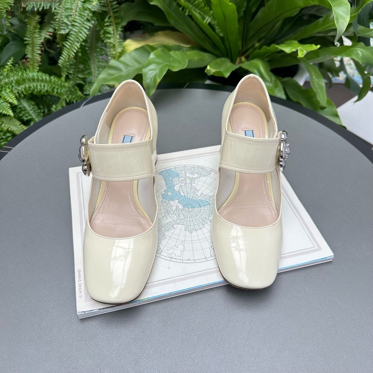 A级 Prada 漆皮高跟鞋 37码 跟高6cm