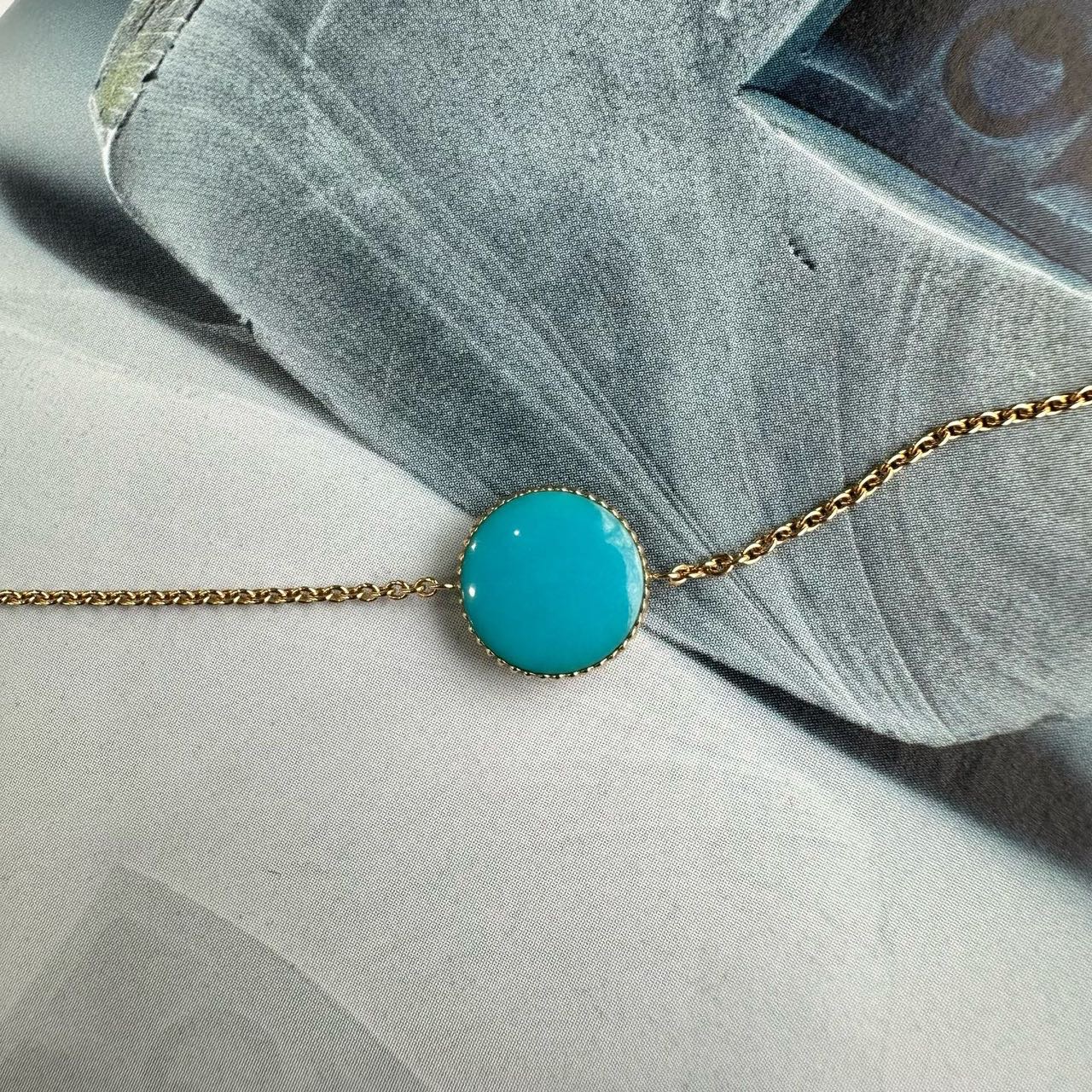 Dior 18K金松石带钻💎八芒星手链 缩略图