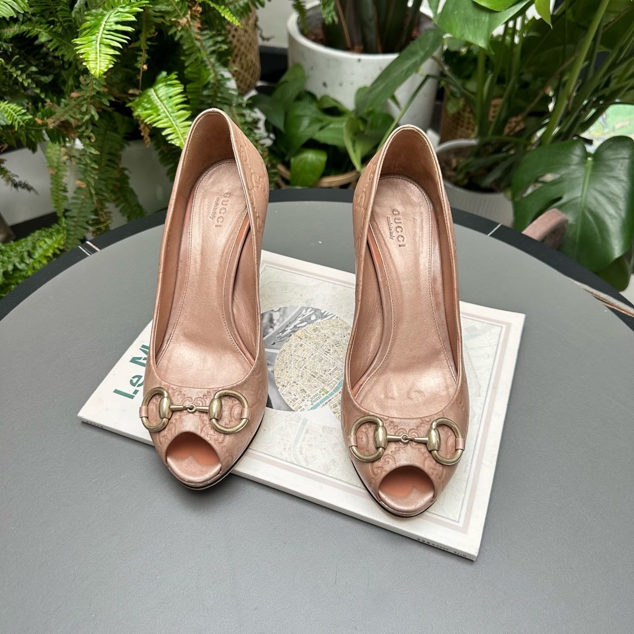 A级 Gucci 马衔扣高跟鞋 跟高8cm 38.5码