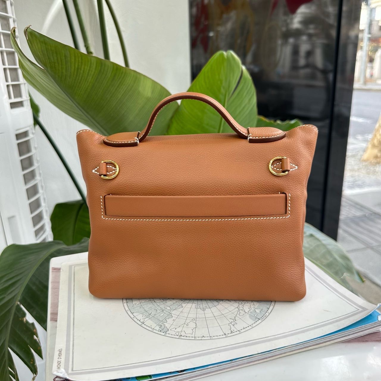 A级 Hermes 爱马仕金棕2424mini 金扣 evercolor皮 Y刻 缩略图