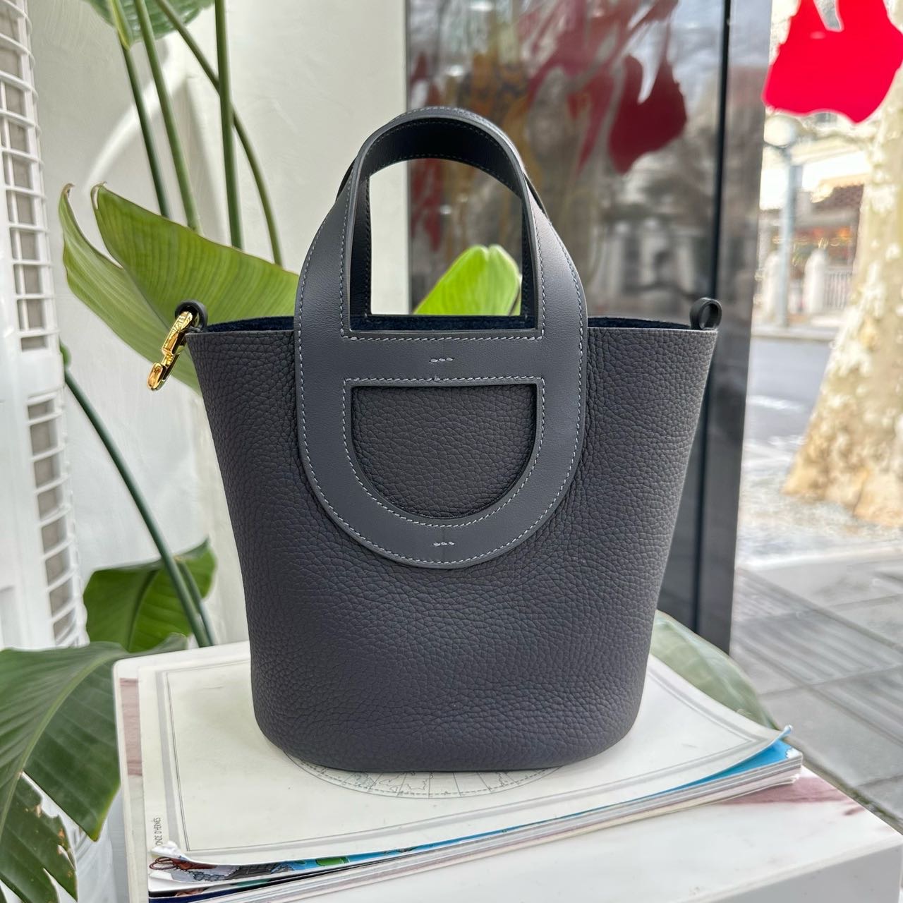 S级 Hermes 爱马仕靛蓝色in the loop菜篮子 Picotin 金扣 TC皮 B刻