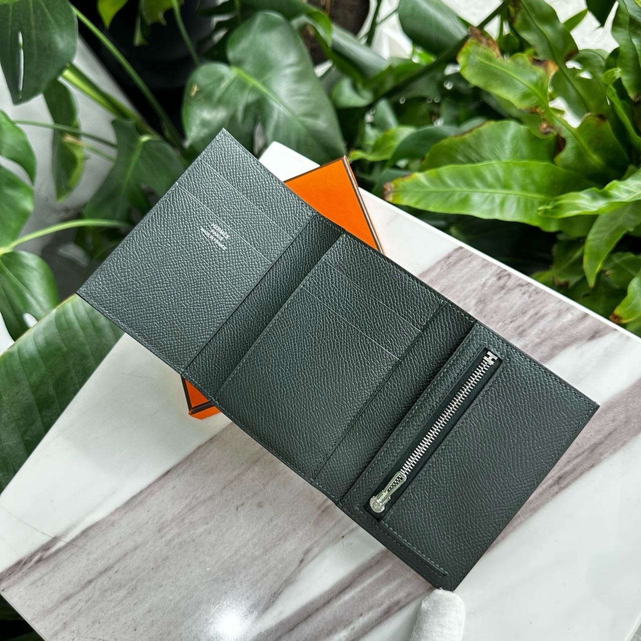 N级 Hermes 爱马仕祖母绿bearn 钱包 Epsom皮 W刻 带盒子 缩略图