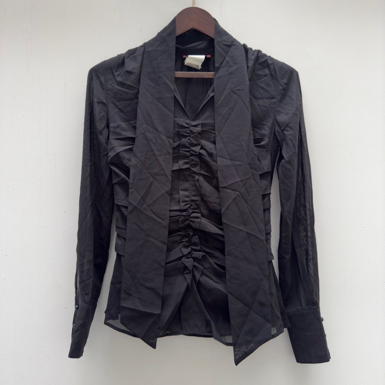 A级 Maxmara 女士真丝系带衬衣