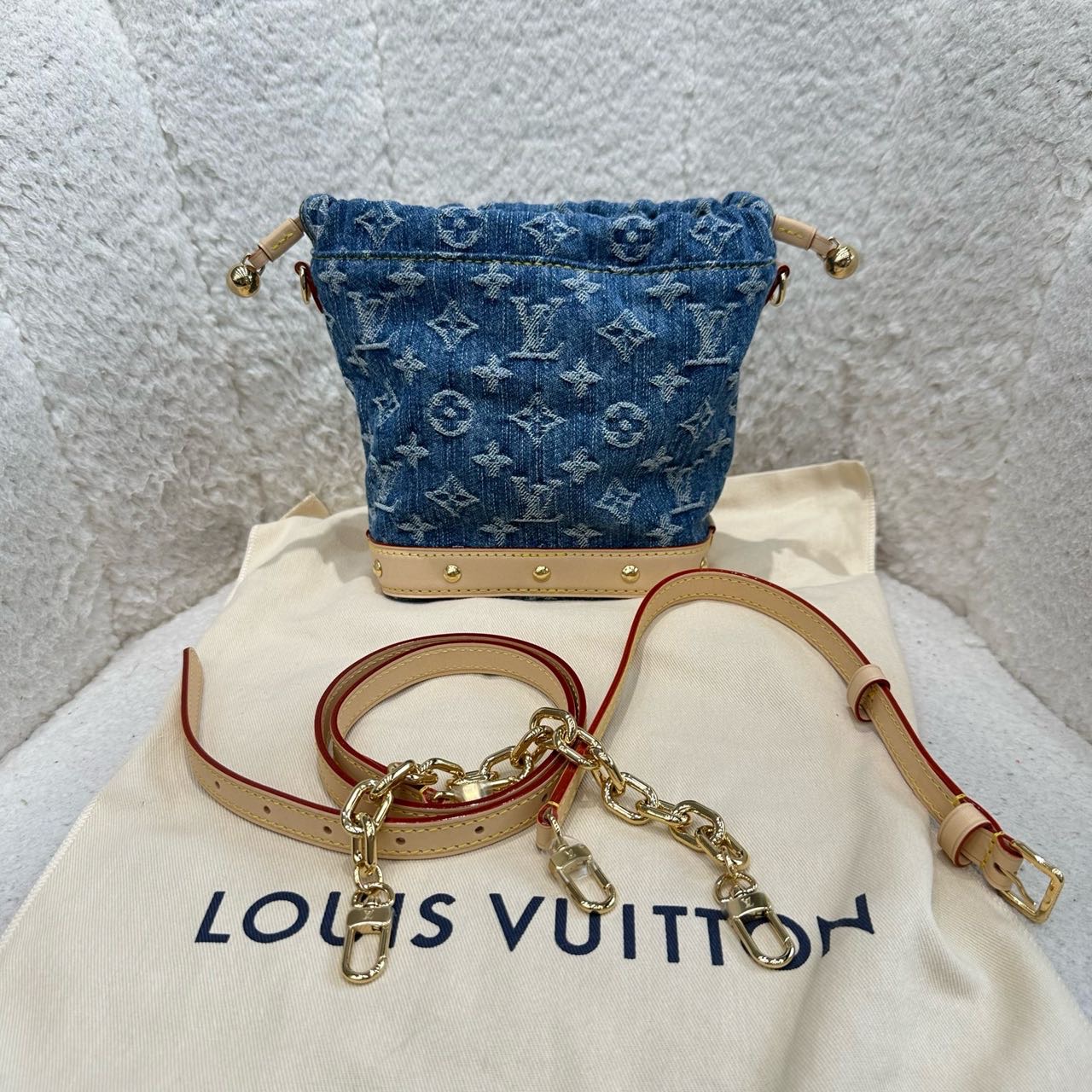 N级 LV 路易威登 新款牛仔单宁小水桶 芯片款 带尘袋 缩略图