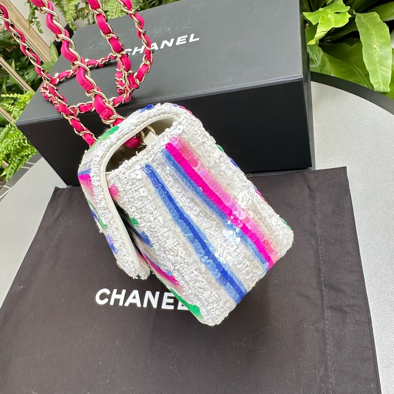 N级 Chanel 香奈儿 24S限量针织亮片cf大mini 钢印款 全套带24年9月新鲜票 原价接近14万 缩略图