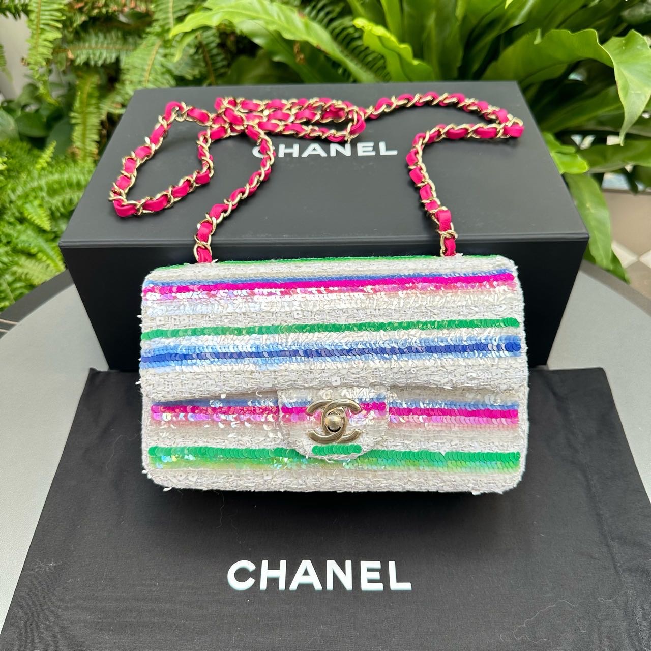 N级 Chanel 香奈儿 24S限量针织亮片cf大mini 钢印款 全套带24年9月新鲜票 原价接近14万 缩略图