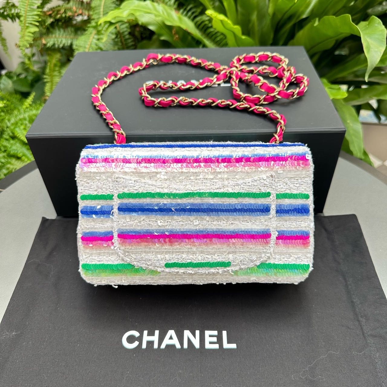 N级 Chanel 香奈儿 24S限量针织亮片cf大mini 钢印款 全套带24年9月新鲜票 原价接近14万 缩略图