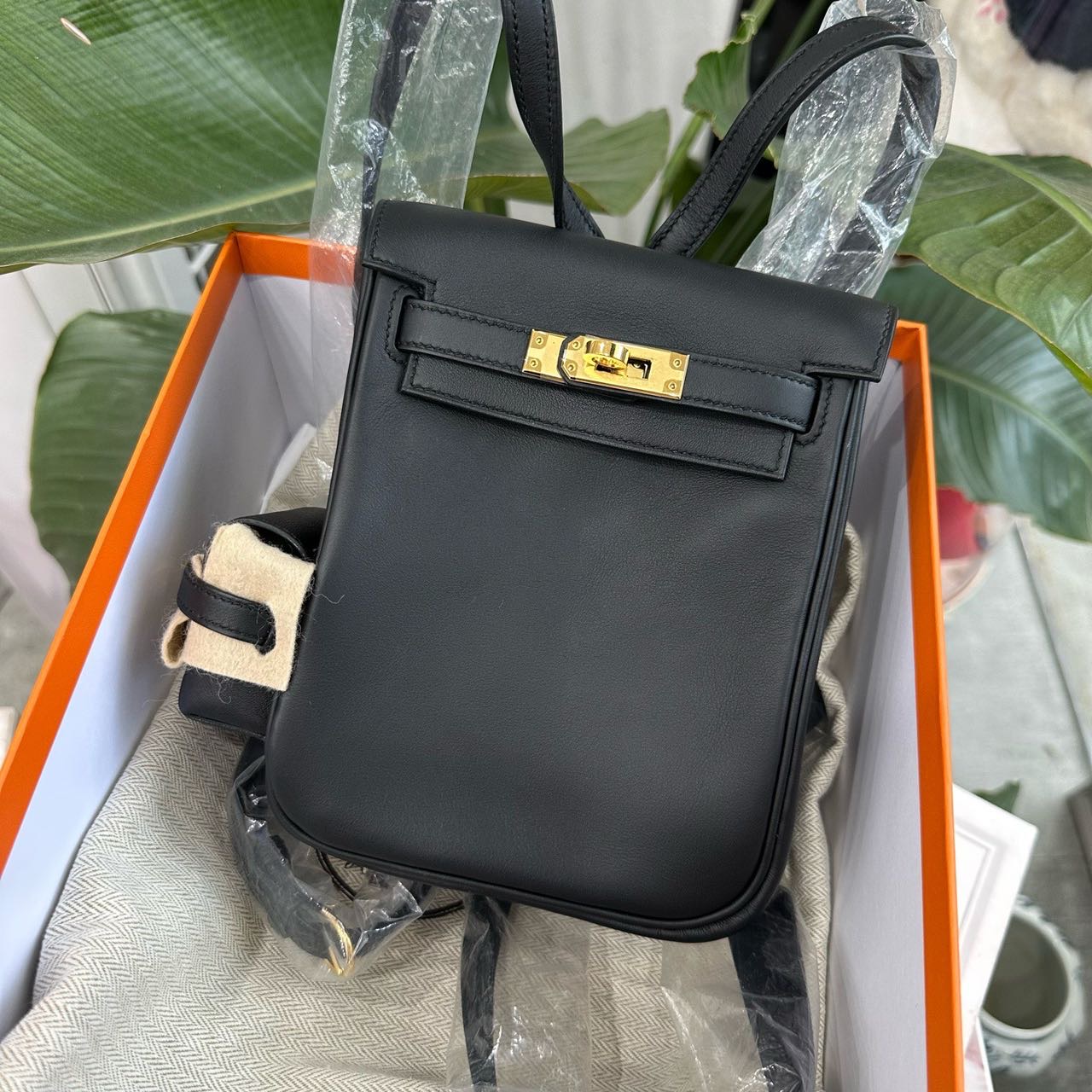 Hermes 黑金Kelly jump swift皮 W刻 全套