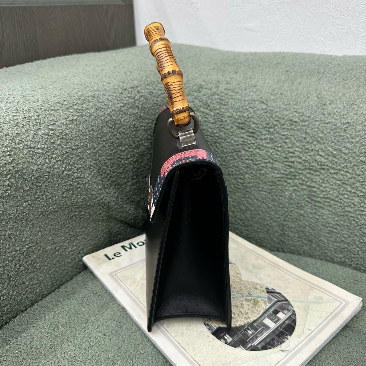 A级 Gucci 竹节手提斜挎包 带尘袋 缩略图