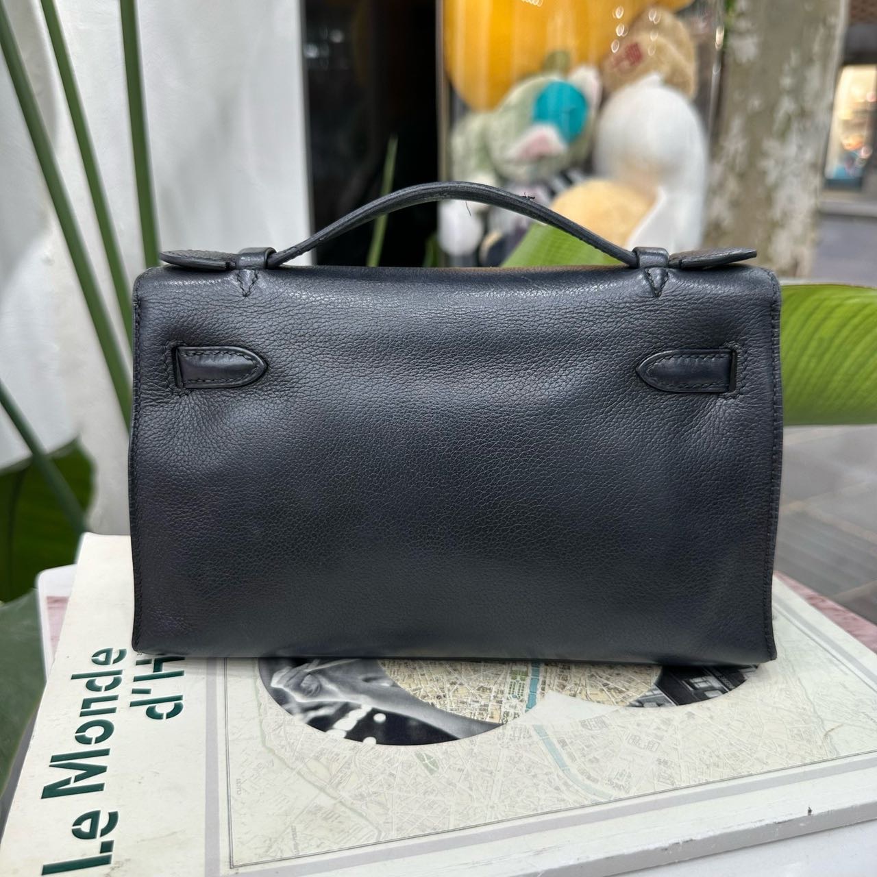 A级 Hermes 黑银mini Kelly一代 evercolor皮 框H刻 缩略图