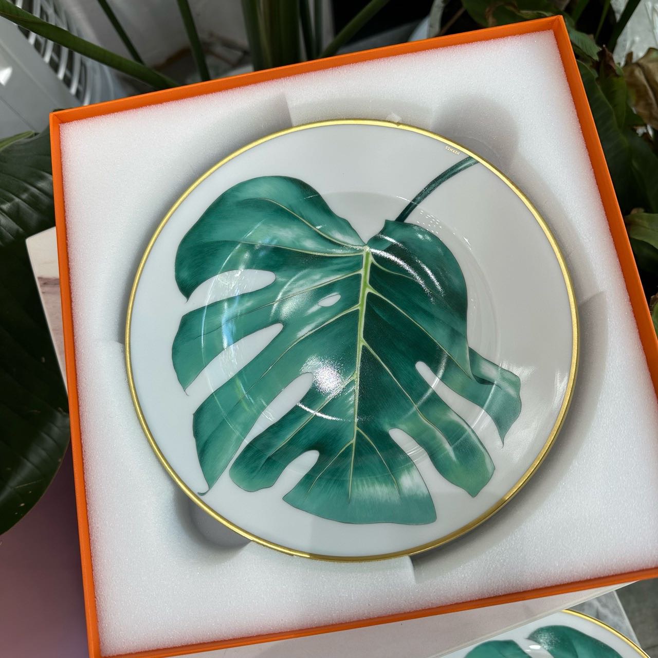 N级 Hermes 陶瓷餐盘 直径22cm 带盒子 缩略图