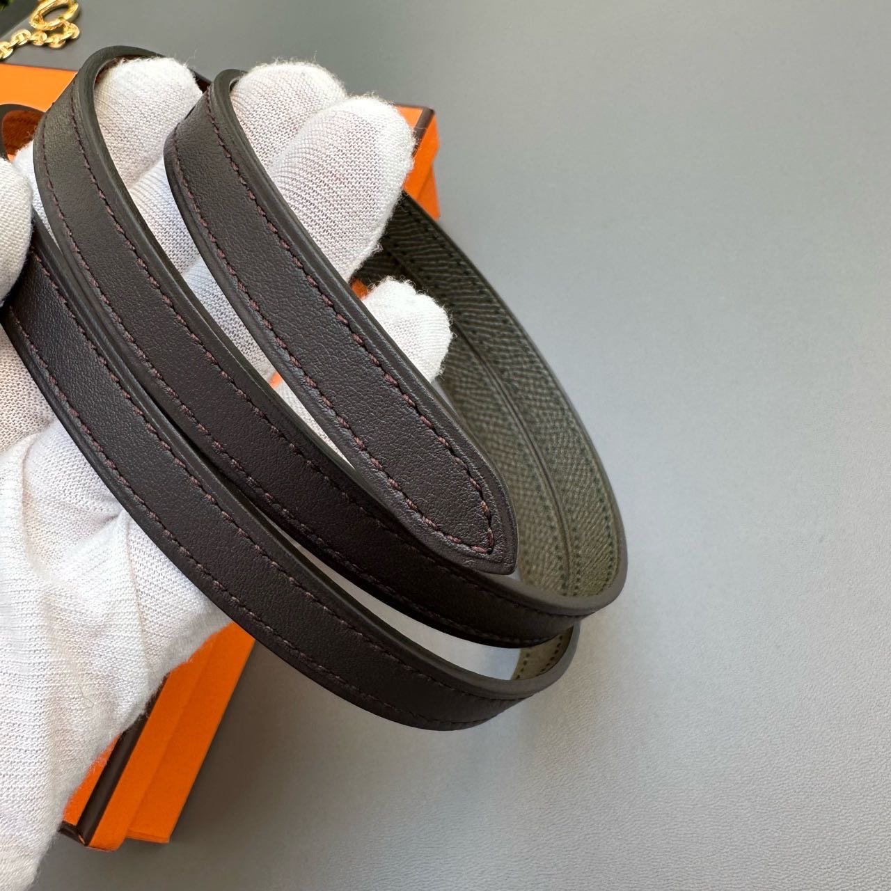 N级 Hermes  拼色窄板腰带 80码 带盒子尘袋
宽度1.4cm 缩略图
