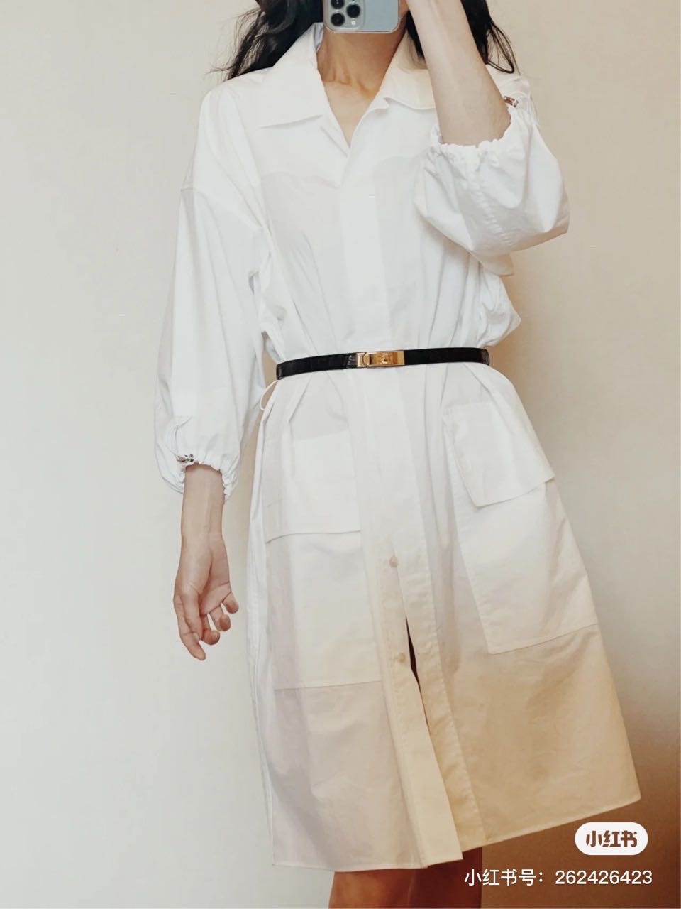 N级 Hermes爱马仕 新款春夏女士白色
宽松系带 抽绳 休闲衬衫裙/连衣裙36/38码 这款超级好穿哦
胸围65*2cm 肩宽59cm 衣长95cm