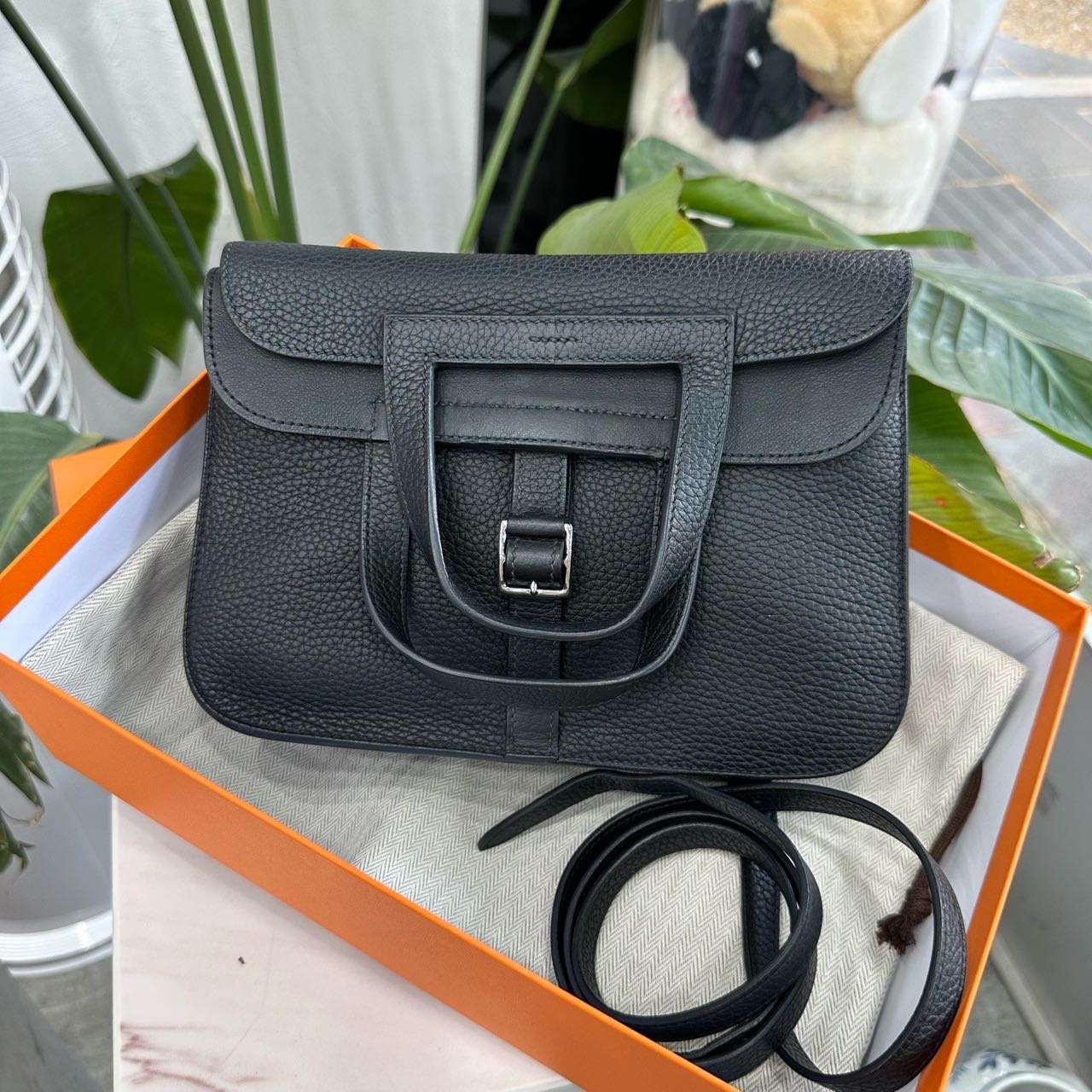 A级 Hermes 黑银halzan25 TC皮 Z刻 全套无票