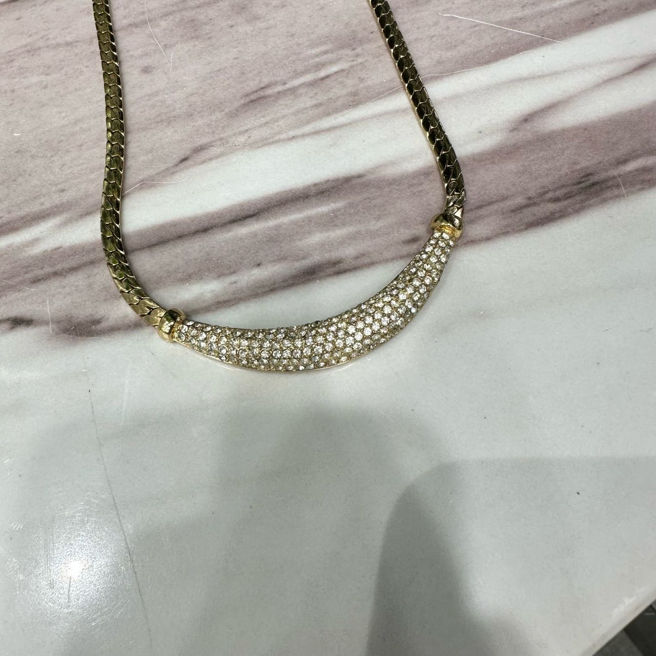 A级 Dior 合金水钻项链 缩略图