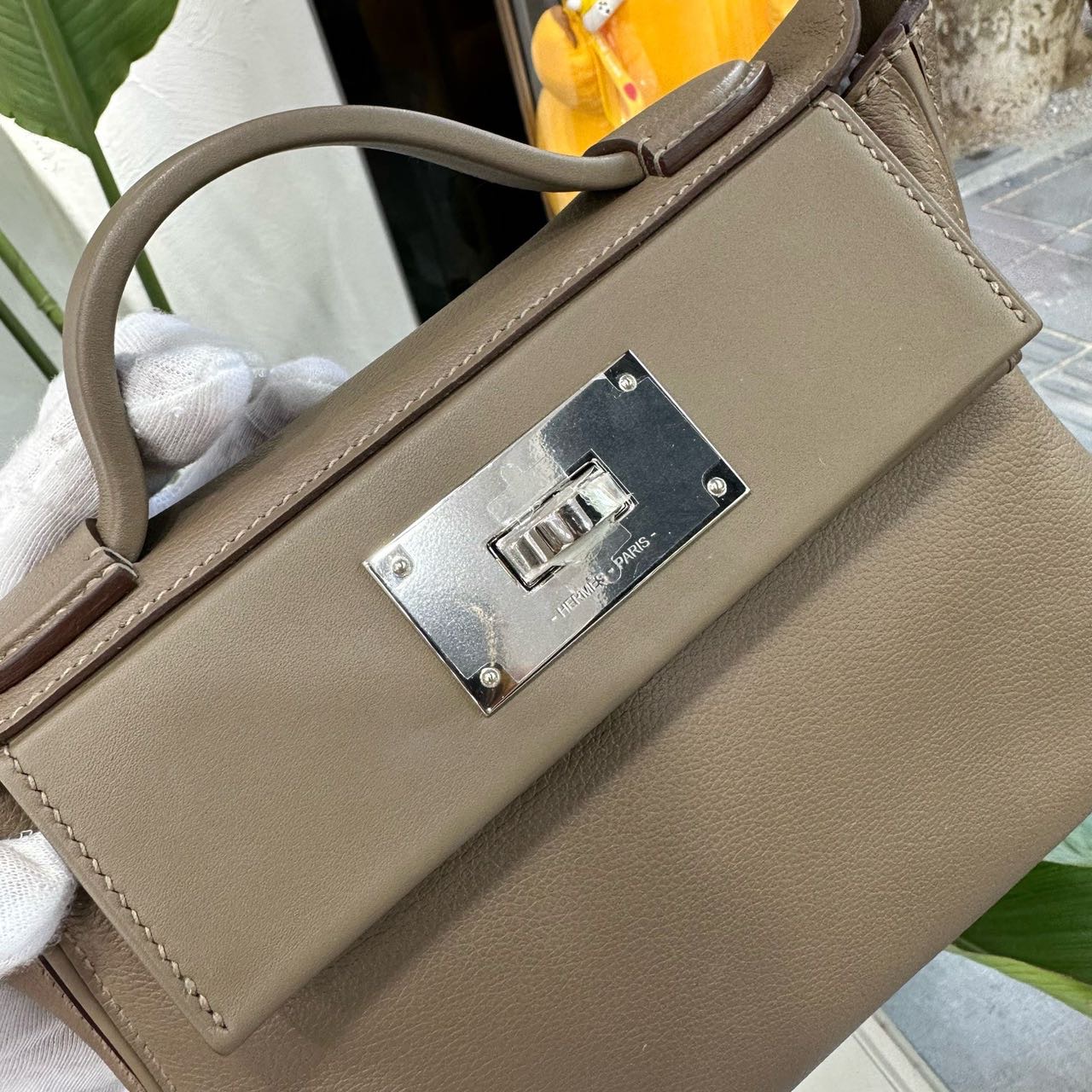 Hermes 大象灰2424 mini 银扣 evercolor皮 B刻 全套 缩略图