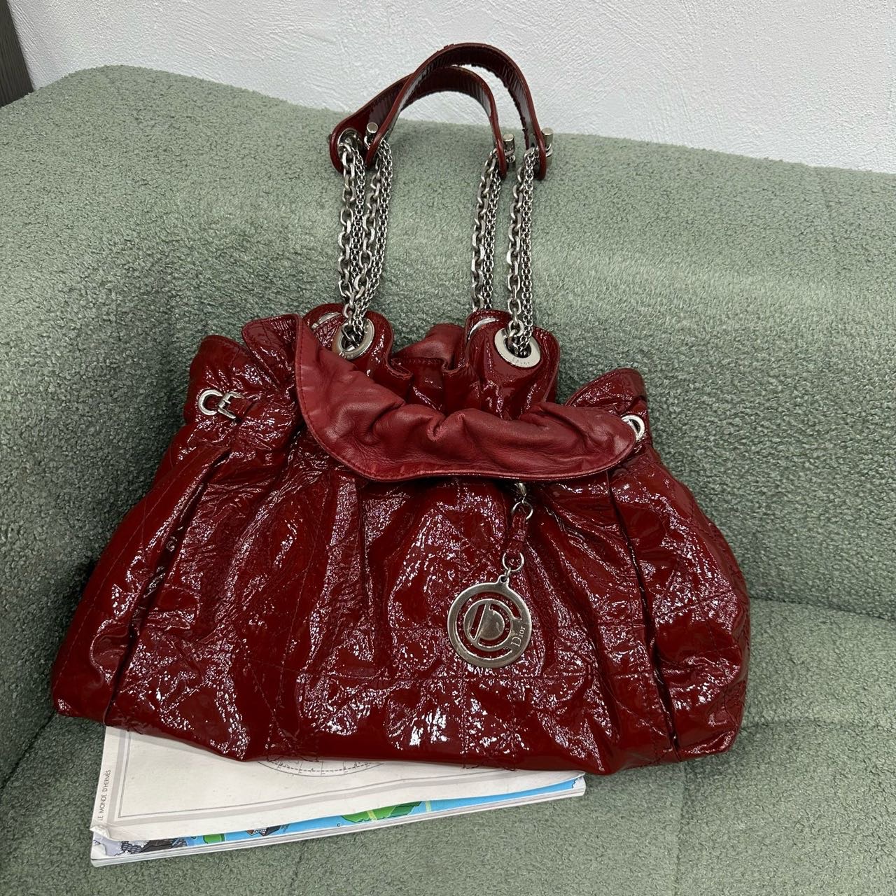 A级 Dior 红色漆皮烧卖包 10年 缩略图