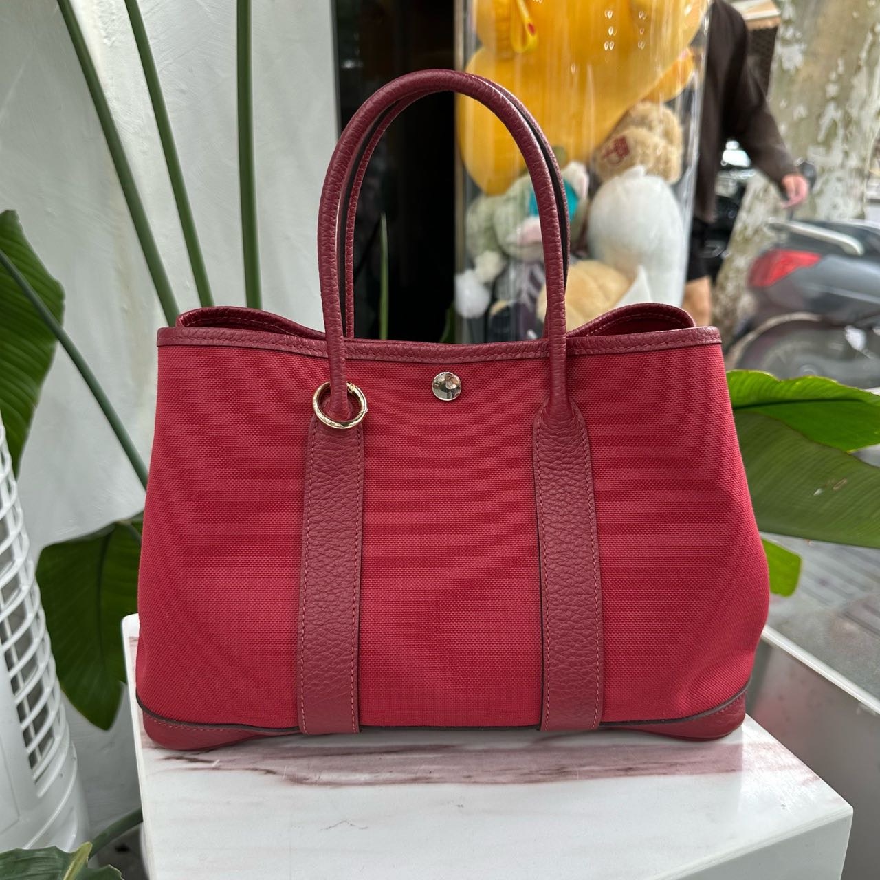 A级 Hermes 帆布拼皮garden party30/花园 X刻 缩略图