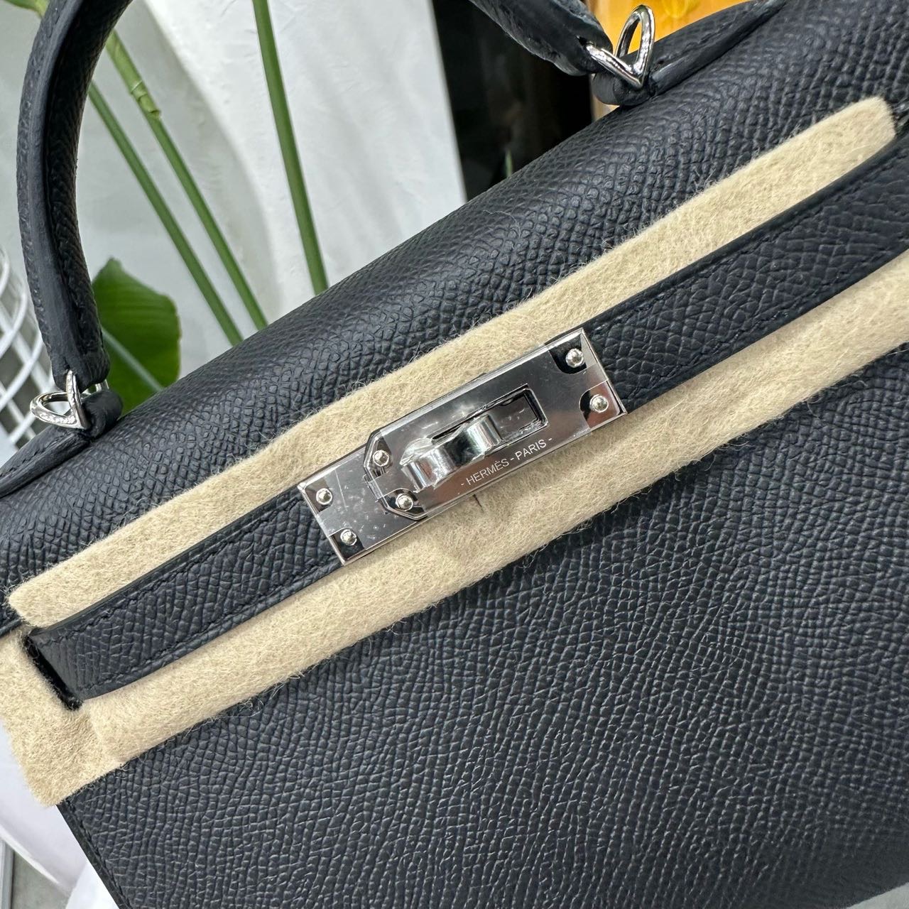 Hermes 黑银mini Kelly二代 Epsom皮 K刻 全套26年新鲜票 缩略图
