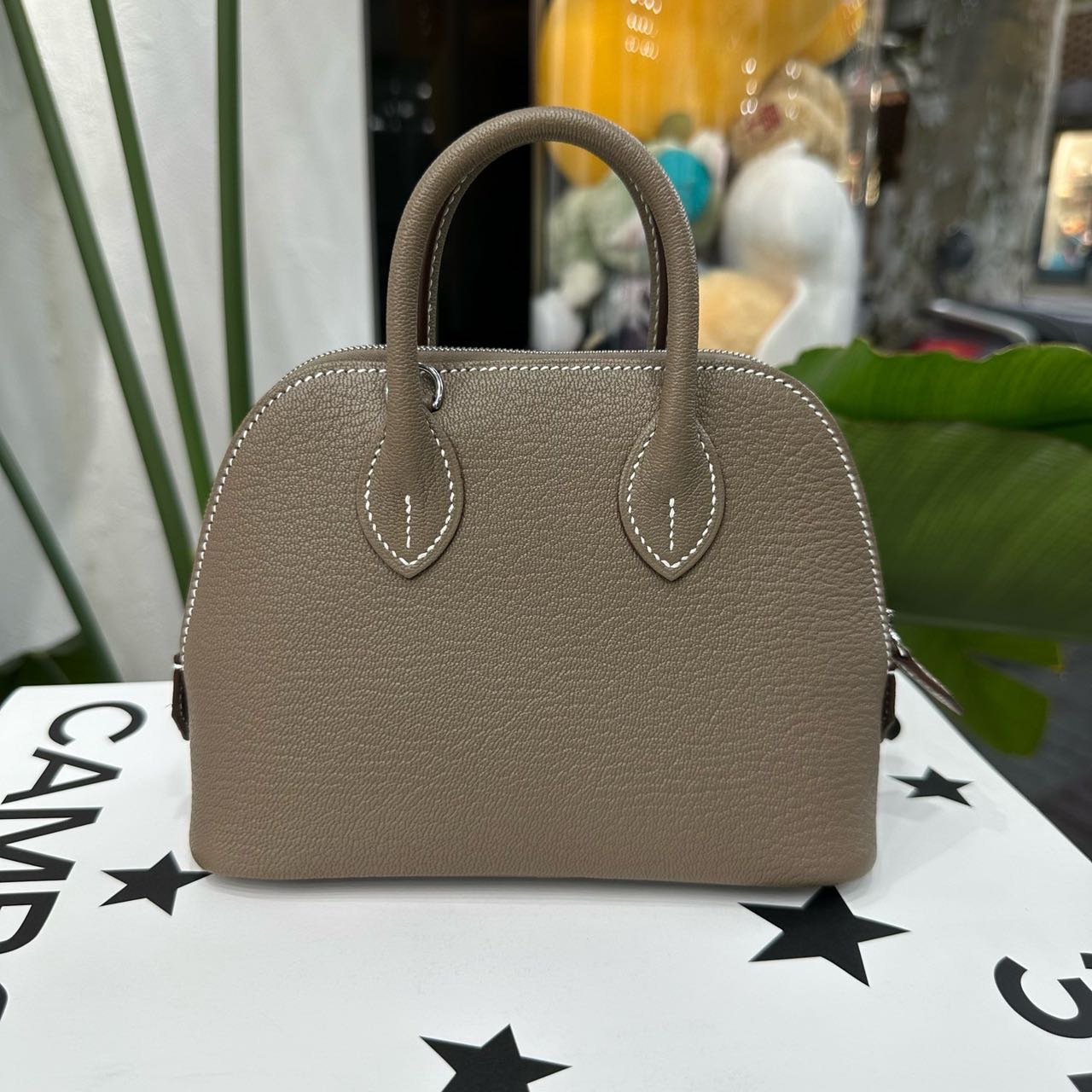 Hermes 大象灰mini bolide银扣 山羊皮 G刻 全套年新鲜票